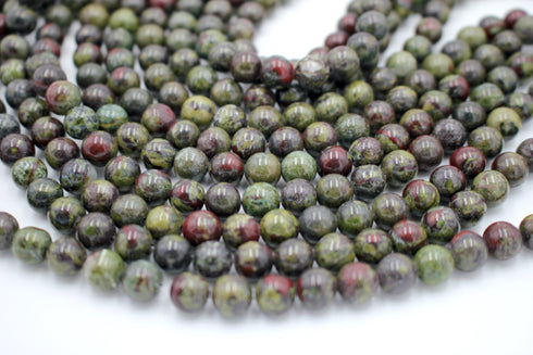Dragon Blood Jasper Gemstone Beads, 8mm, Round
